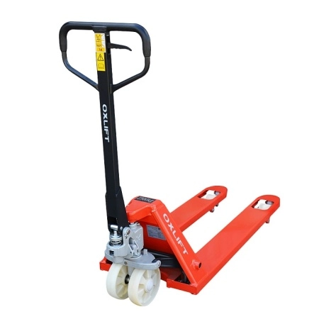 фото ручная гидравлическая тележка oxlift ox25p-nl premium 2500 кг, нейлон