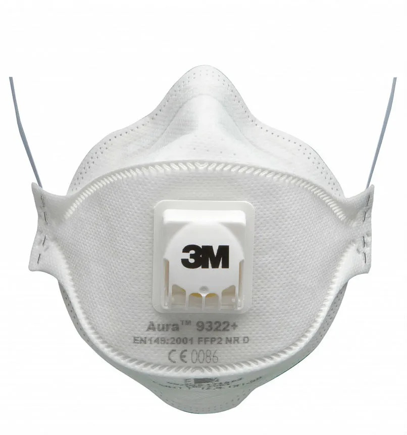 фото респиратор 3м™ aura® 9322+ (ffp2) с клапаном (10 шт)